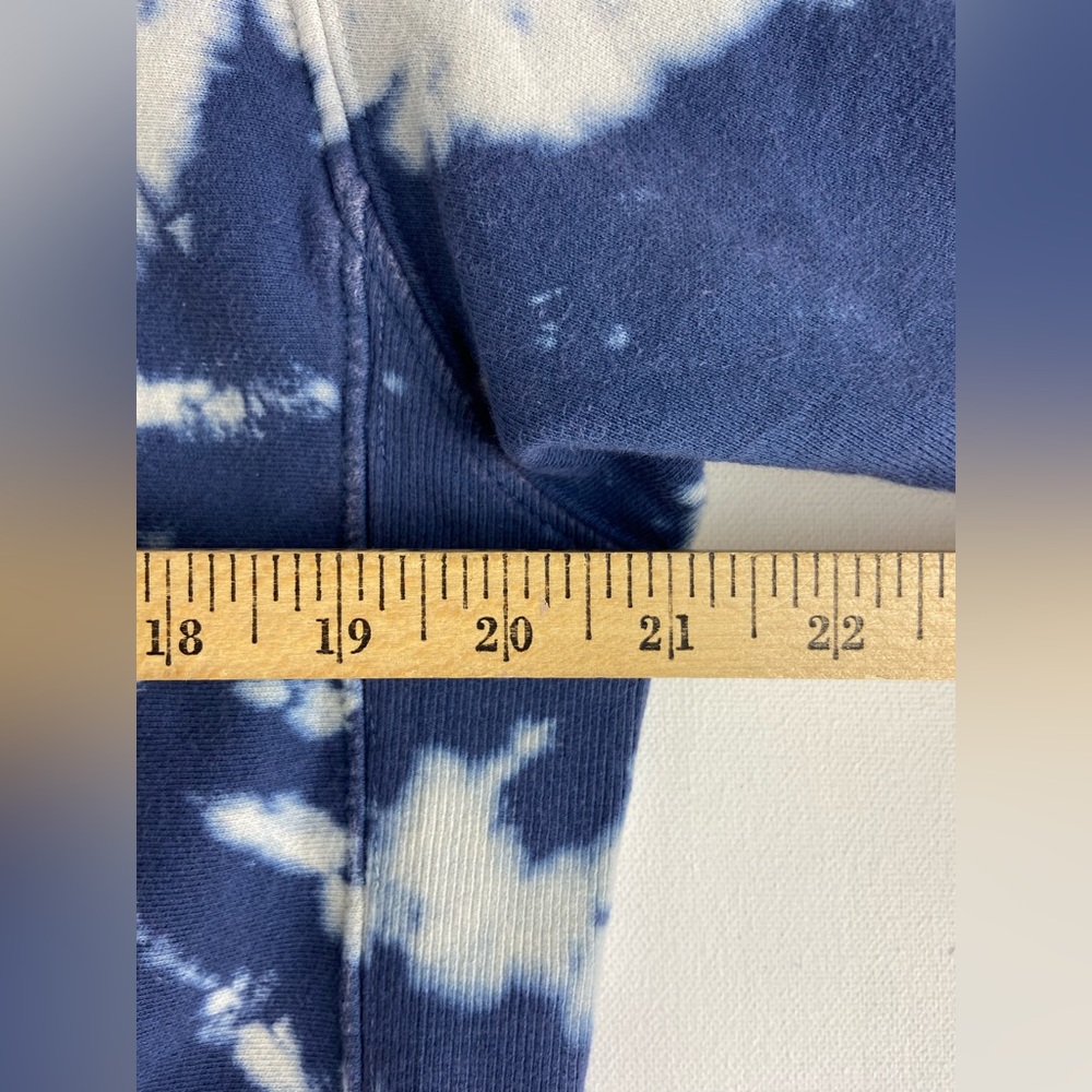 Emory park Blue White Tie Dye Drawstring Sweatshirt Small (sku508) - Picture 4 of 14